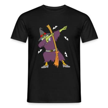 Witch DAB Witch Dabbing Witch's Bbe - Men's T-Shirt - black - Front - AI Model Male 178 light (178cm)
