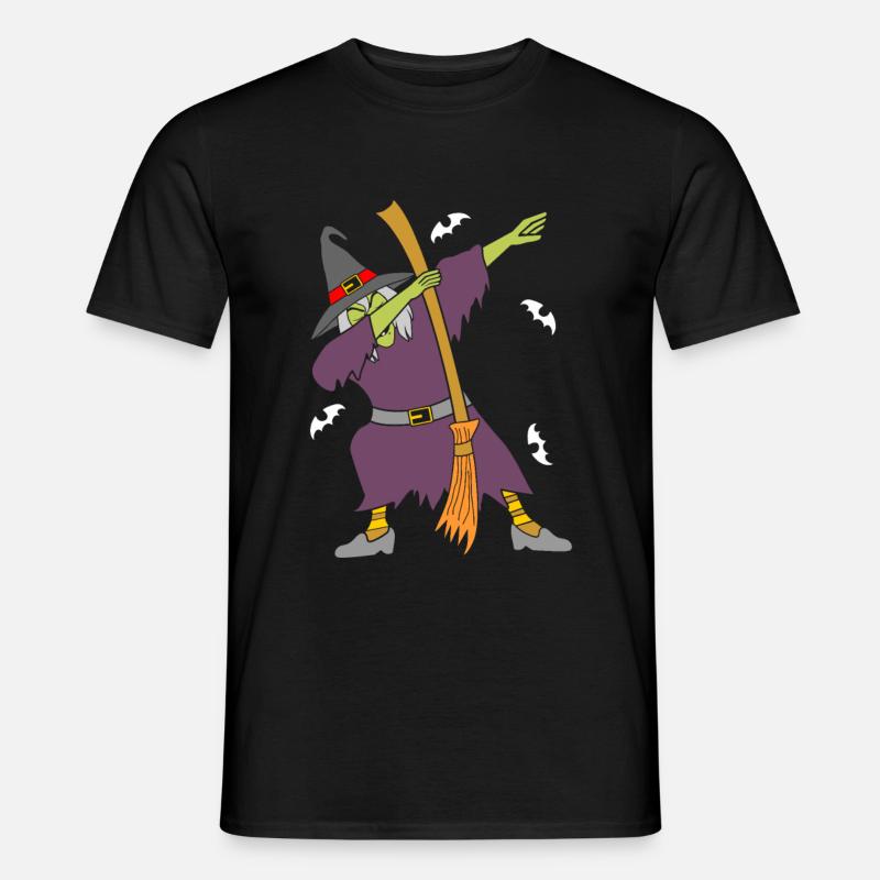 Hexe DAB Witch Dabbing Hexenbesen - Männer T-Shirt - Schwarz