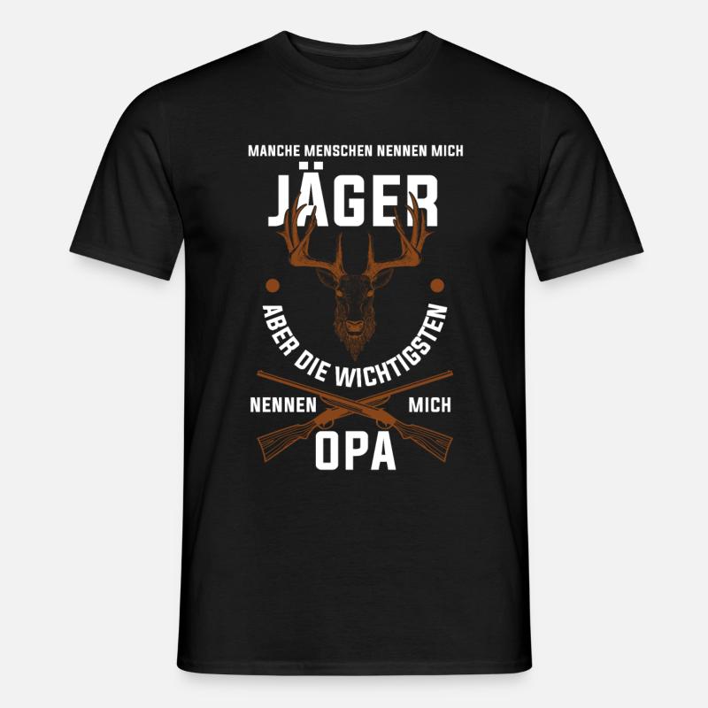 Jäger Opa - Männer T-Shirt - Schwarz