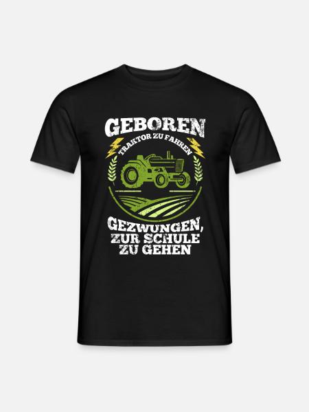 Traktor Fahrzeug - Männer T-Shirt - Schwarz