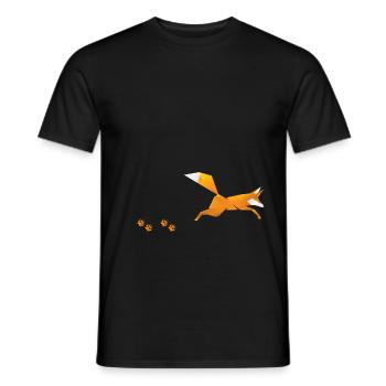Fox animal gift - Men's T-Shirt - black - Front - AI Model Male 178 light (178cm)