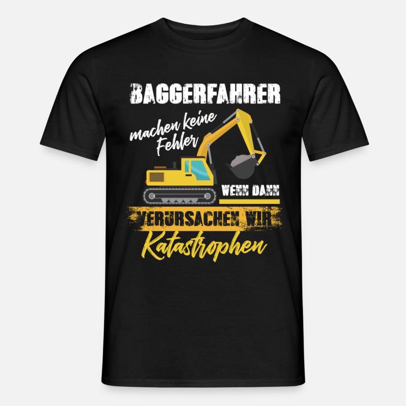 Bagger Graben - Männer T-Shirt - Schwarz