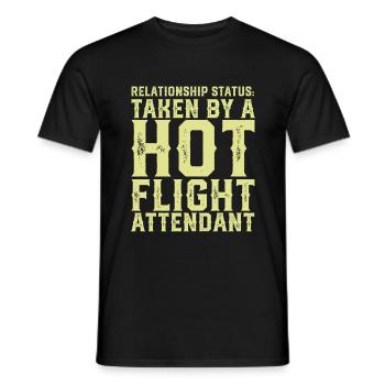 Flight attendant flight attendant - Men's T-Shirt - black - Front - AI Model Male 178 light (178cm)