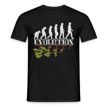 Environment Evolution of man and nature - Men's T-Shirt - black - Front - AI Model Male 178 light (178cm)