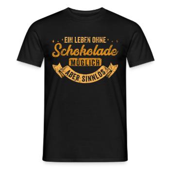 Chocolate life - Men's T-Shirt - black - Front - AI Model Male 178 light (178cm)