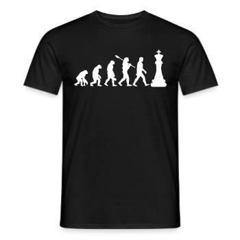 Schach Evolution - Männer T-Shirt - Schwarz - Vorne - AI Model Male 178 light (178cm)
