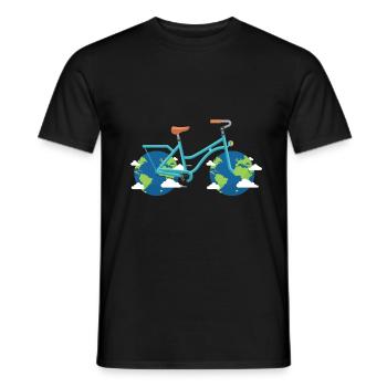 Climate protection - Men's T-Shirt - black - Front - AI Model Male 178 light (178cm)