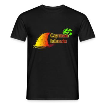 Îles Caïmans Pays Voyage Cadeau - T-shirt homme - noir - Devant - AI Model Male 178 light (178cm)