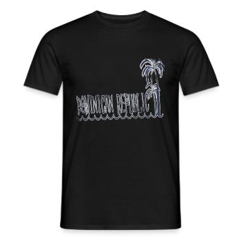 Dominican Republic country travel gift - Men's T-Shirt - black - Front - AI Model Male 178 light (178cm)