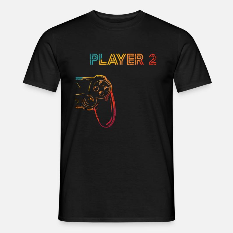 Gaming Player 2 Geschenk - Männer T-Shirt - Schwarz