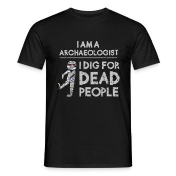 Archaeologist Hobby Sport Leisure Gift - Men's T-Shirt - black - Front - AI Model Male 178 light (178cm)