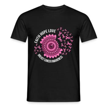 Faith Hope Love Breast Cancer Awareness - T-shirt homme - noir - Devant - AI Model Male 178 light (178cm)