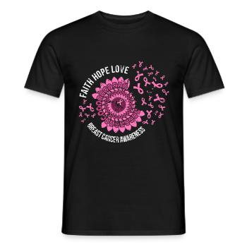 Cancer du sein Diagnostic de cancer - T-shirt homme - noir - Devant - AI Model Male 178 light (178cm)
