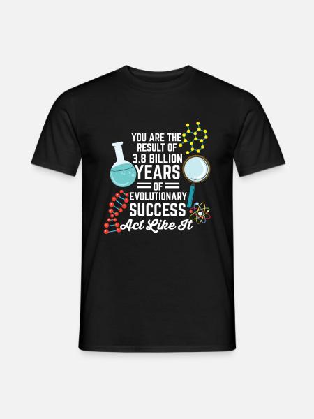 Result of Evolution Biology - Men's T-Shirt - black