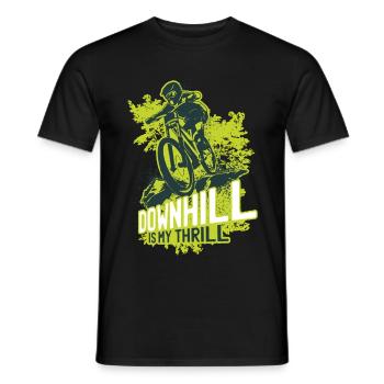 Downhill Geschenk - Männer T-Shirt - Schwarz - Vorne - AI Model Male 178 light (178cm)
