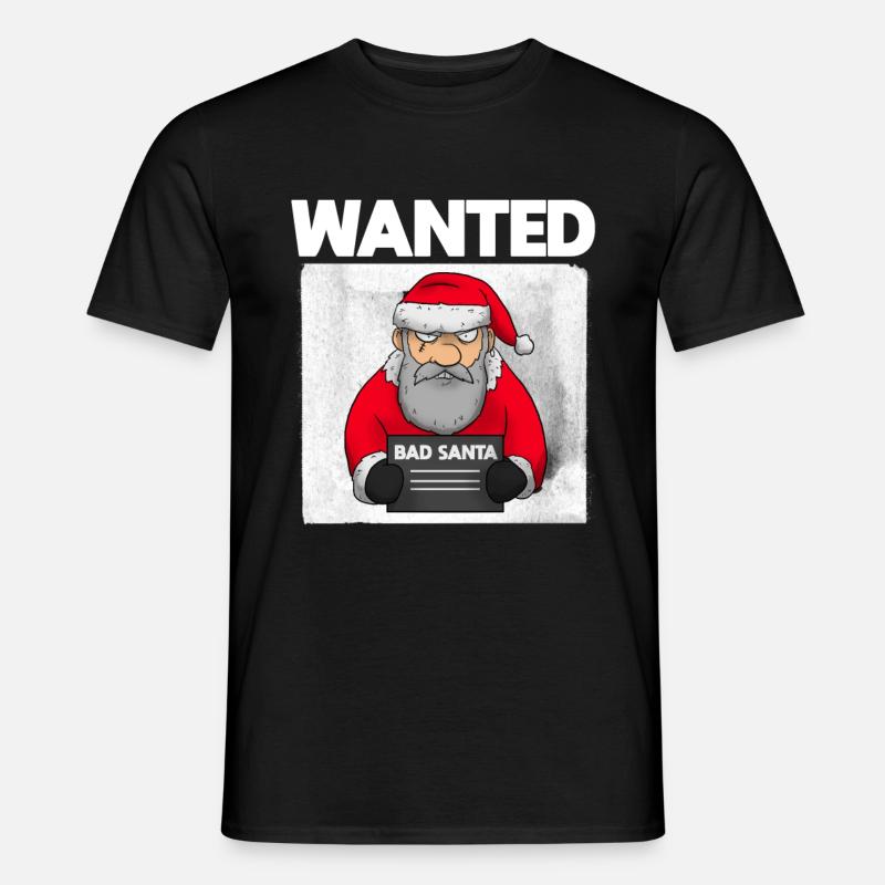 Bad Santa - Männer T-Shirt - Schwarz