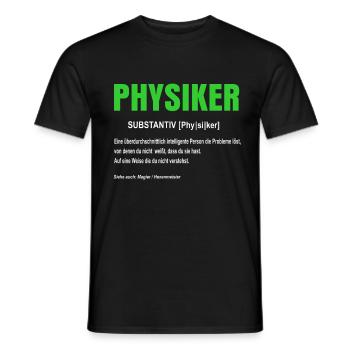 Physicist - Men's T-Shirt - black - Front - AI Model Male 178 light (178cm)