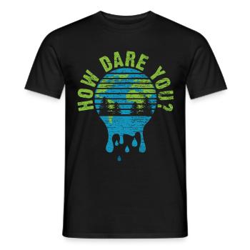 Fridays For Future Politique - T-shirt homme - noir - Devant - AI Model Male 178 light (178cm)