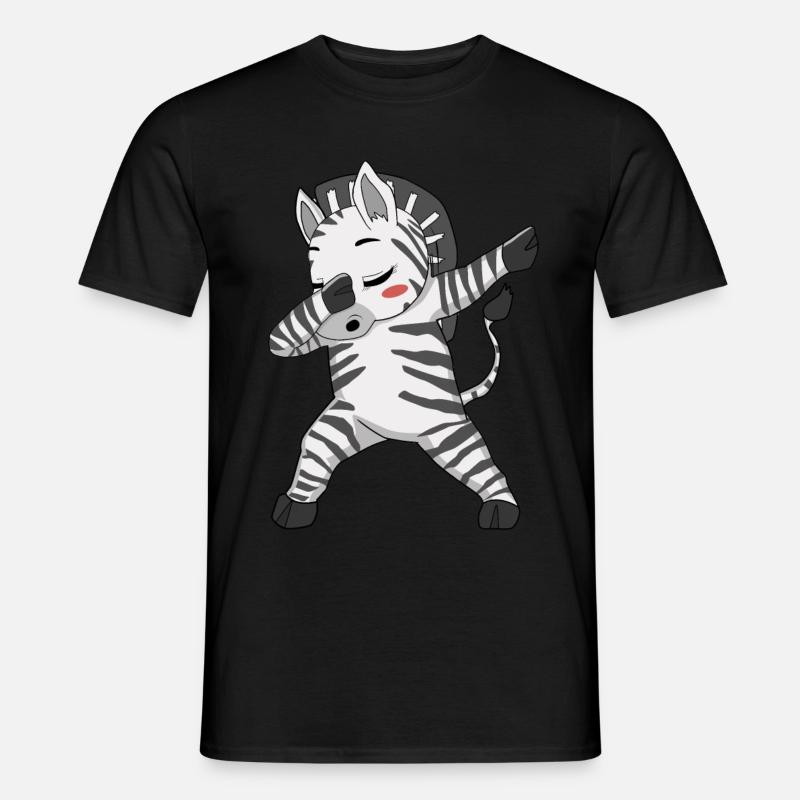 Dabbing Zebra Dab Dance Zebras - Männer T-Shirt - Schwarz