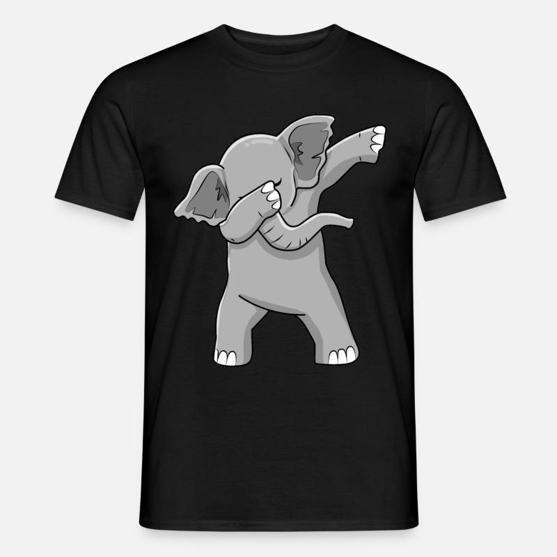 Dabbing Elefant Tanzender Elefant - Männer T-Shirt - Schwarz