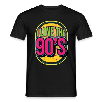 90 I love the 90's 90 Party cadeau - T-shirt homme - noir - Devant - AI Model Male 178 light (178cm)