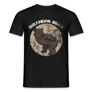 Grandpa Bear - Männer T-Shirt - Schwarz - Vorne - AI Model Male 178 light (178cm)