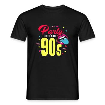 90 Party Like is’the 90s Idée cadeau - T-shirt homme - noir - Devant - AI Model Male 178 light (178cm)