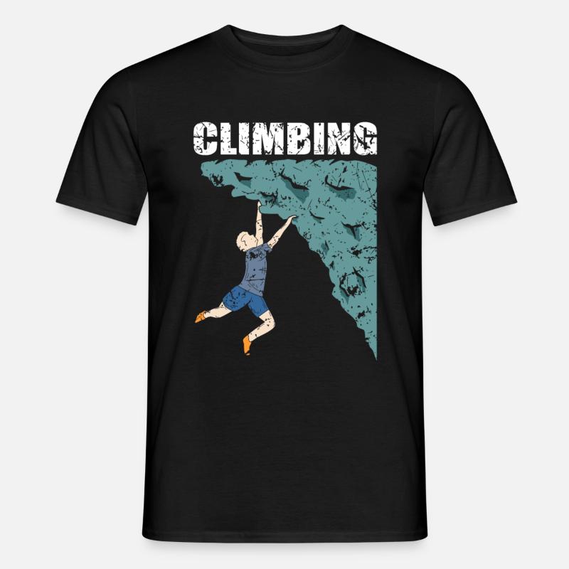 Klettern Climbing Kletterer Climber - Männer T-Shirt - Schwarz