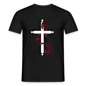 Croix croix Église Dieu Messie céleste christ - T-shirt homme - noir - Devant - AI Model Male 178 light (178cm)