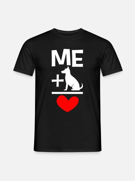 Hund und ich bestes Team Hunde Geschenkidee - Männer T-Shirt - Schwarz