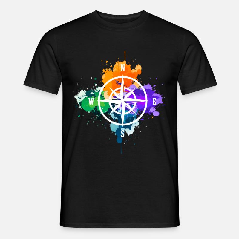 Compass signpost gift gift idea - Men’s T-shirt - black