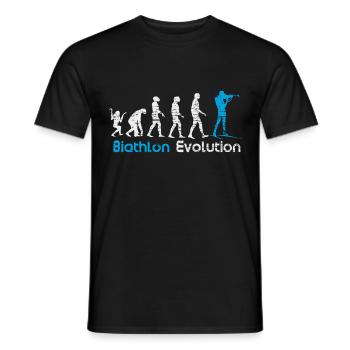 Cadeau de sports d'hiver Biathlon Evolution - T-shirt homme - noir - Devant - AI Model Male 178 light (178cm)