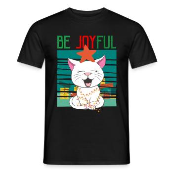Weihnachten = fröhlich sein - Männer T-Shirt - Schwarz - Vorne - AI Model Male 178 light (178cm)