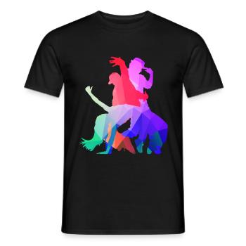 Hip Hop Dance - Men's T-Shirt - black - Front - AI Model Male 178 light (178cm)