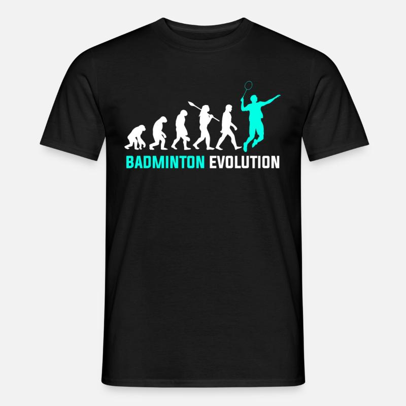 Badminton Evolution - Männer T-Shirt - Schwarz