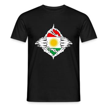 Kurdistan Kurde Flagge - Männer T-Shirt - Schwarz - Vorne - AI Model Male 178 light (178cm)