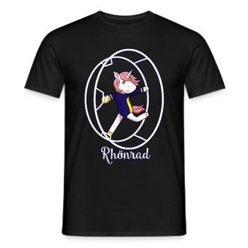 Rhönrad Rhönradturnen Rhönradturnerin Einhorn - Männer T-Shirt - Schwarz - Vorne - AI Model Male 178 light (178cm)