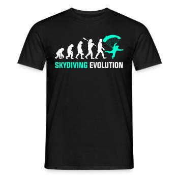 Fallschirmspringen Evolution - Männer T-Shirt - Schwarz - Vorne - AI Model Male 178 light (178cm)