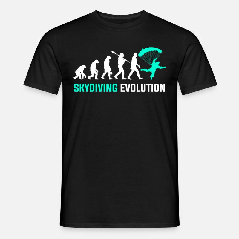Evolution du parachutisme - T-shirt homme - noir