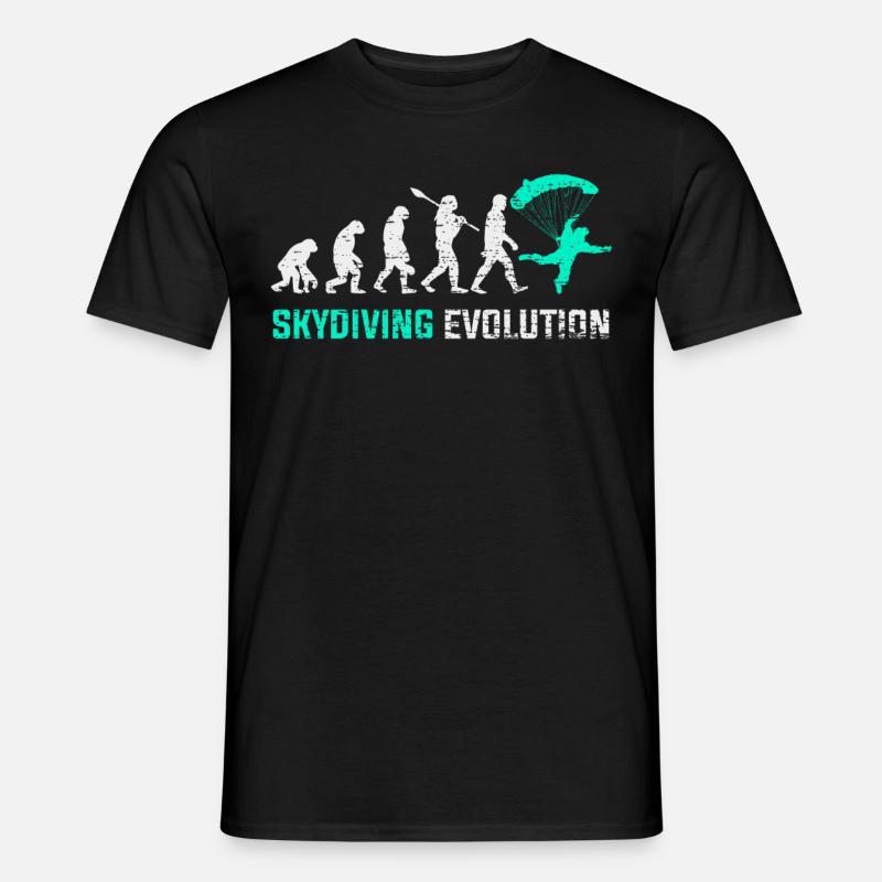 Cadeau Evolution du Parachutisme - T-shirt homme - noir