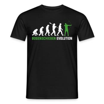 Bogenschießen Evolution - Männer T-Shirt - Schwarz - Vorne - AI Model Male 178 light (178cm)