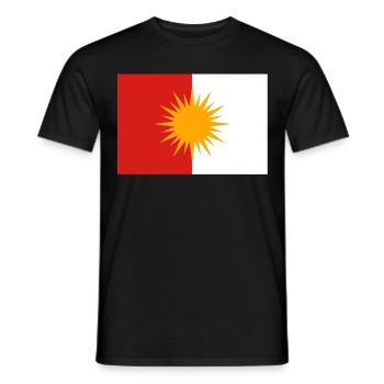 Ezidi Flagge Ezidxan Flagge - Männer T-Shirt - Schwarz - Vorne - AI Model Male 178 light (178cm)
