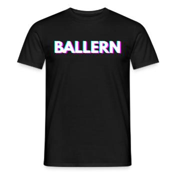 Baller Techno Rave Raver - Men's T-Shirt - black - Front - AI Model Male 178 light (178cm)