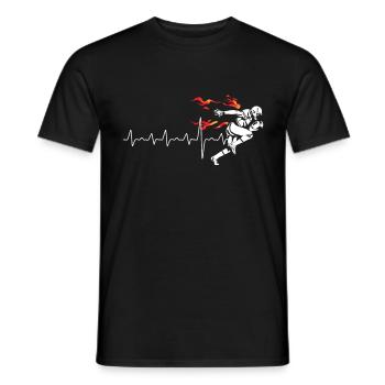 American football - Men's T-Shirt - black - Front - AI Model Male 178 light (178cm)