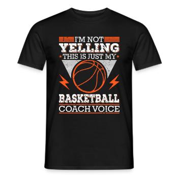 Basket-coach cadeau - T-shirt homme - noir - Devant - AI Model Male 178 light (178cm)