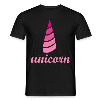 unicorn unicorn - Men's T-Shirt - black - Front - AI Model Male 178 light (178cm)