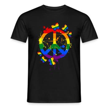 LGBT - Männer T-Shirt - Schwarz - Vorne - AI Model Male 178 light (178cm)