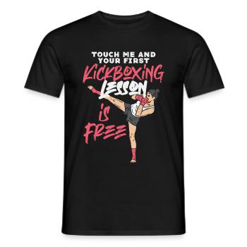 Cadeau de boxe kickboxing drôle - T-shirt homme - noir - Devant - AI Model Male 178 light (178cm)