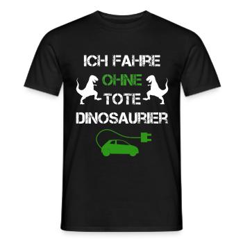 Je conduis sans dinosaures morts I voiture électrique - T-shirt homme - noir - Devant - AI Model Male 178 light (178cm)