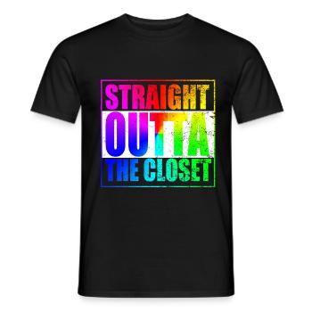 Gay Pride Geschenk - Männer T-Shirt - Schwarz - Vorne - AI Model Male 178 light (178cm)
